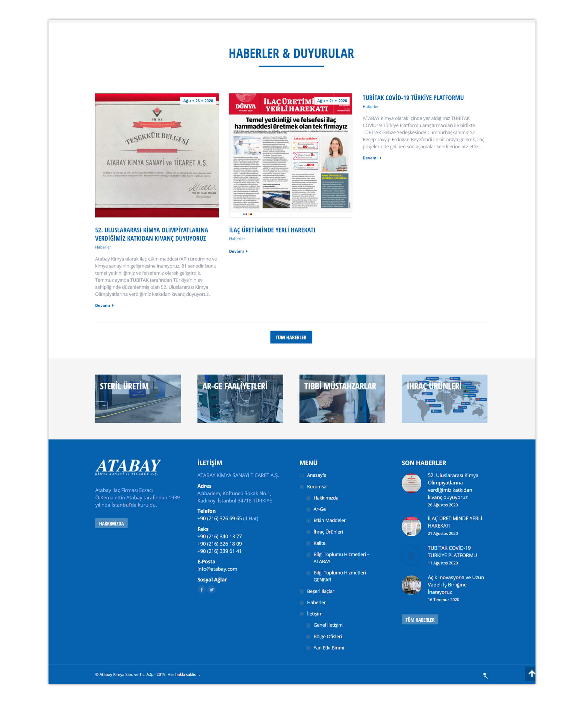 IRM AJans Projeleri - Atabay alt sayfalar