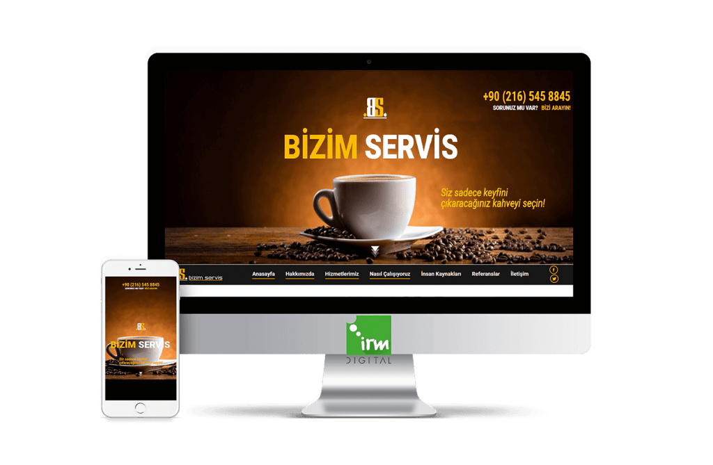 IRM Dijital projeler - Bizim servis web sitesi tasarımı