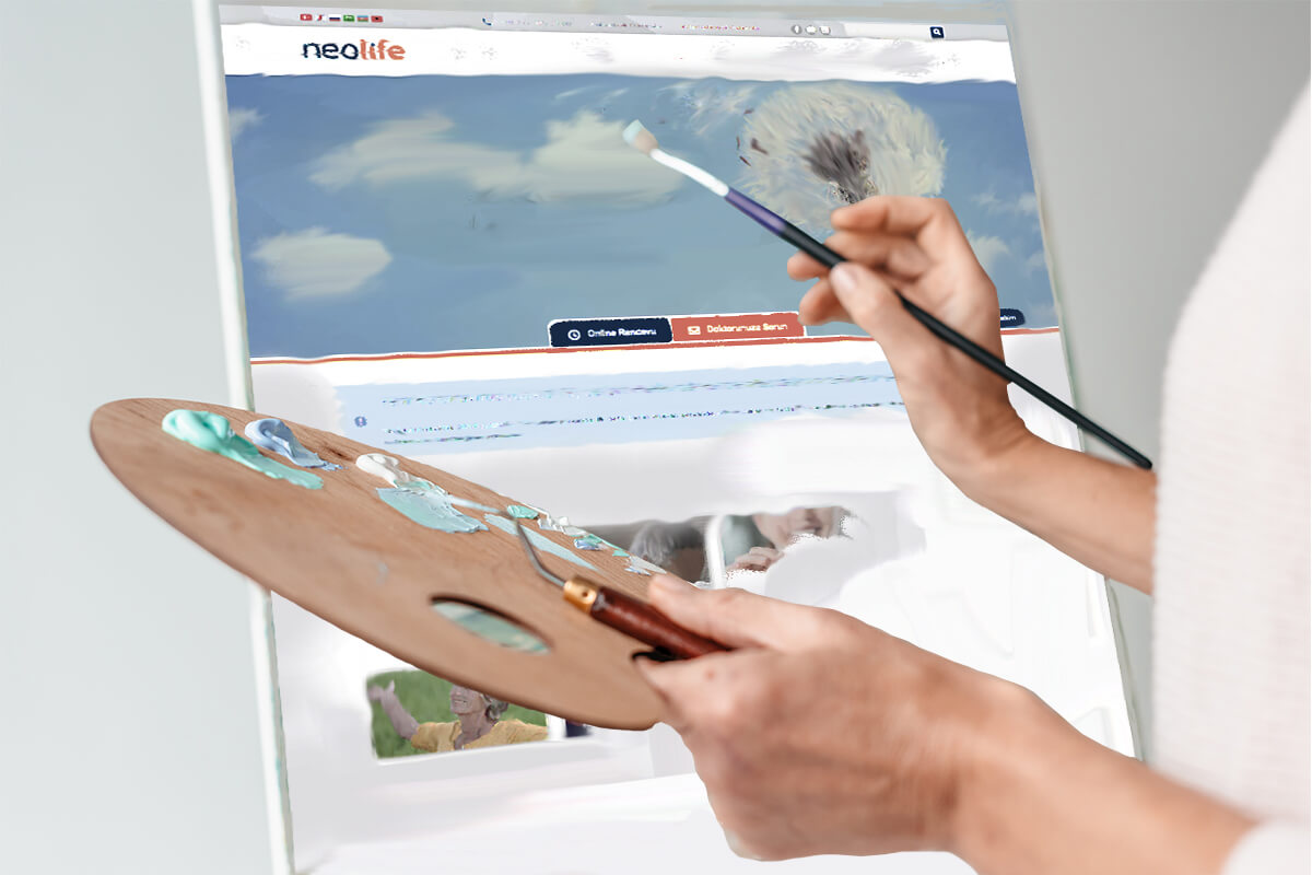 IRM AJans Projeleri - Neolife web sitesi ana sayfa tasarımı